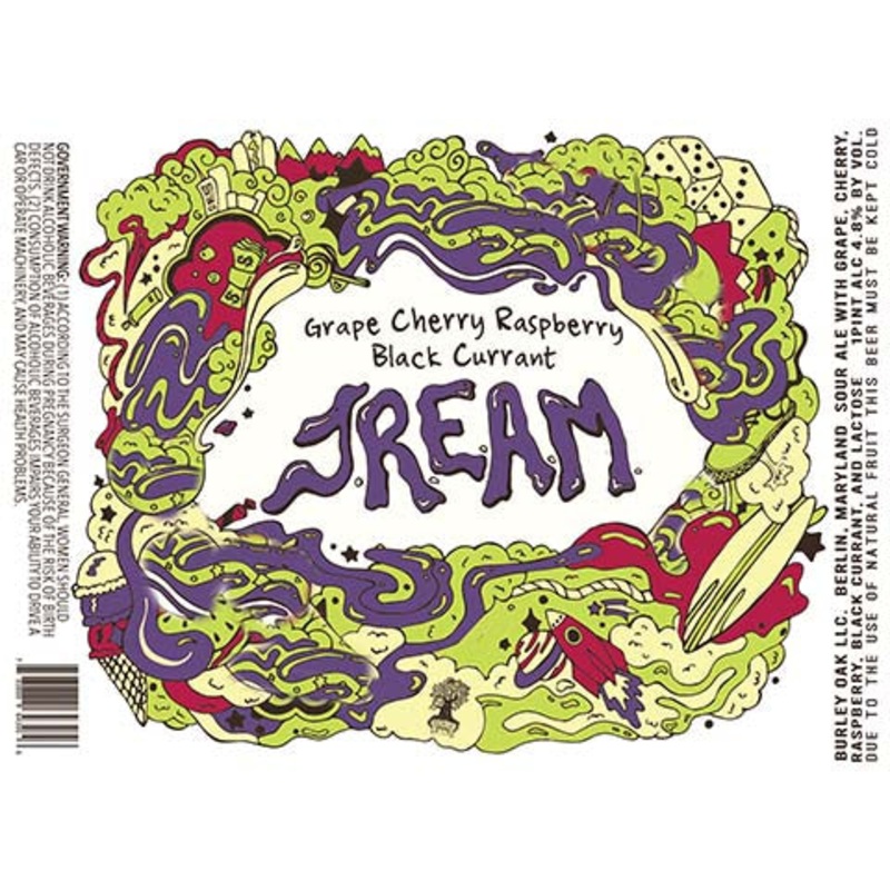 Burley Oak Grape Cherry Raspberry Black Currant Jream Sour Ale 16OZ SINGLE CAN