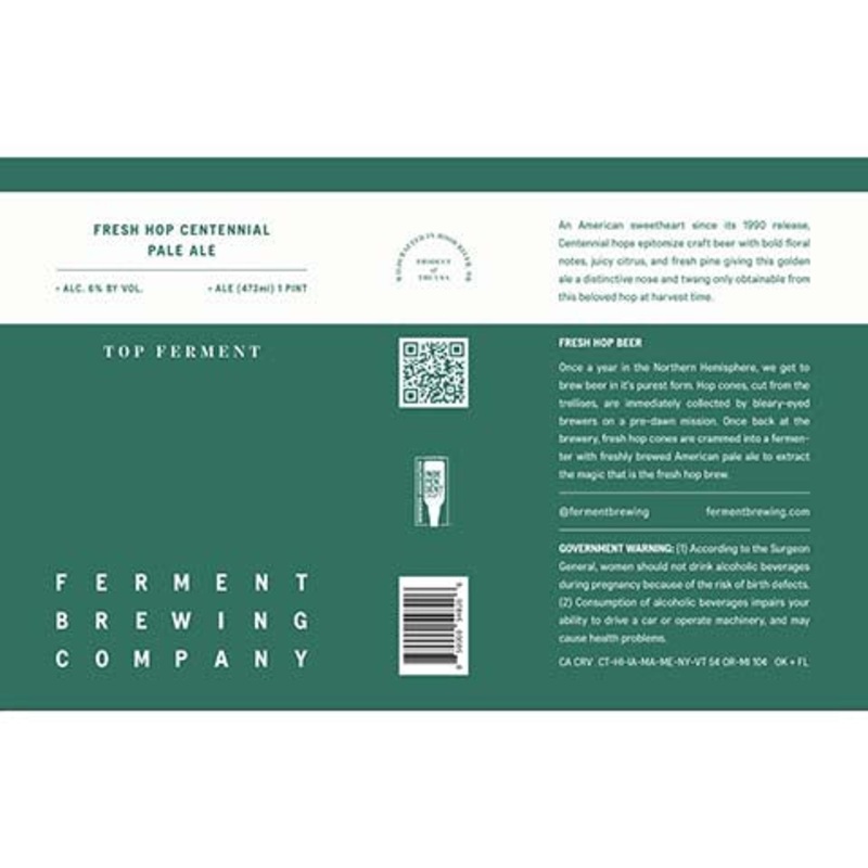 Ferment Fresh Hop Centennial Pale Ale 16OZ SINGLE CAN