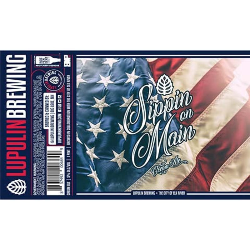 Lupulin Sippin on Main Cream Ale 16OZ SINGLE CAN