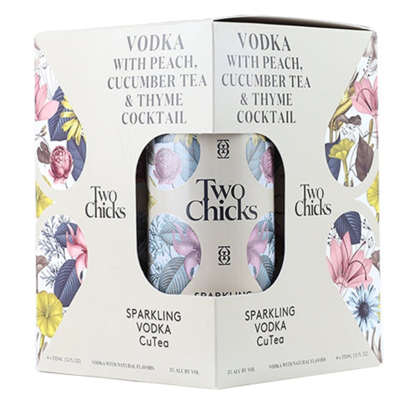 Two Chicks Sparkling Vodka CuTea 12OZ CAN