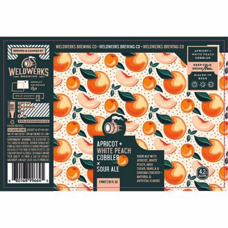 Weldwerks Apricot White Peach Cobbler Sour Ale 16OZ SINGLE CAN