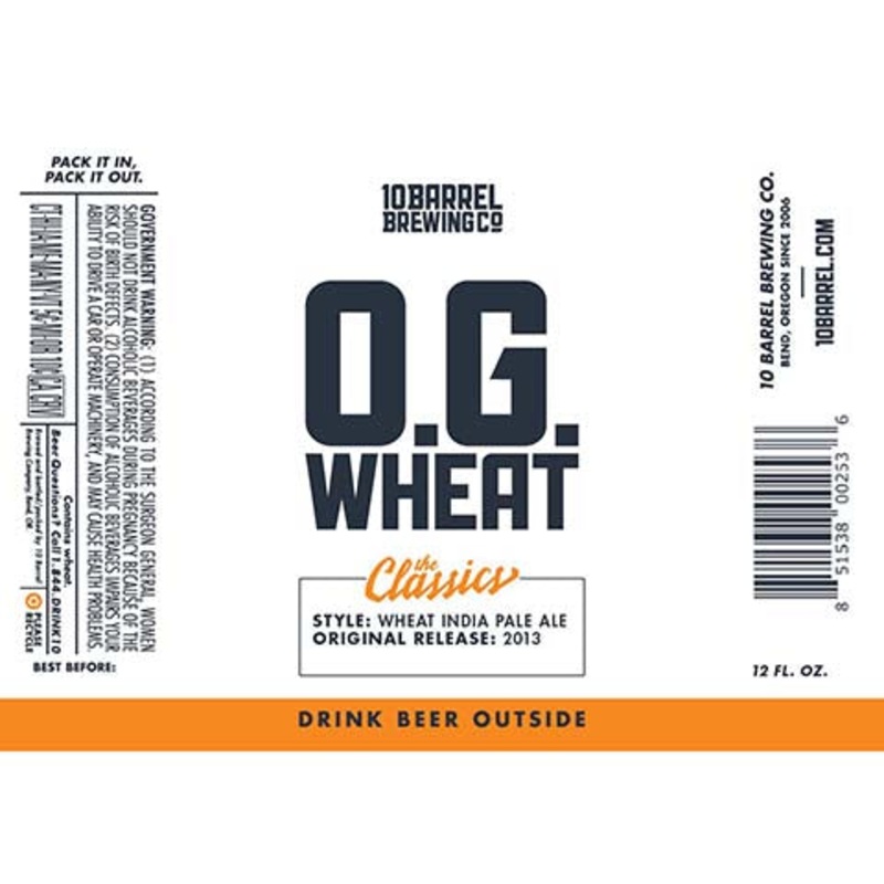 10 Barrel O.G. Wheat IPA 12OZ SINGLE CAN