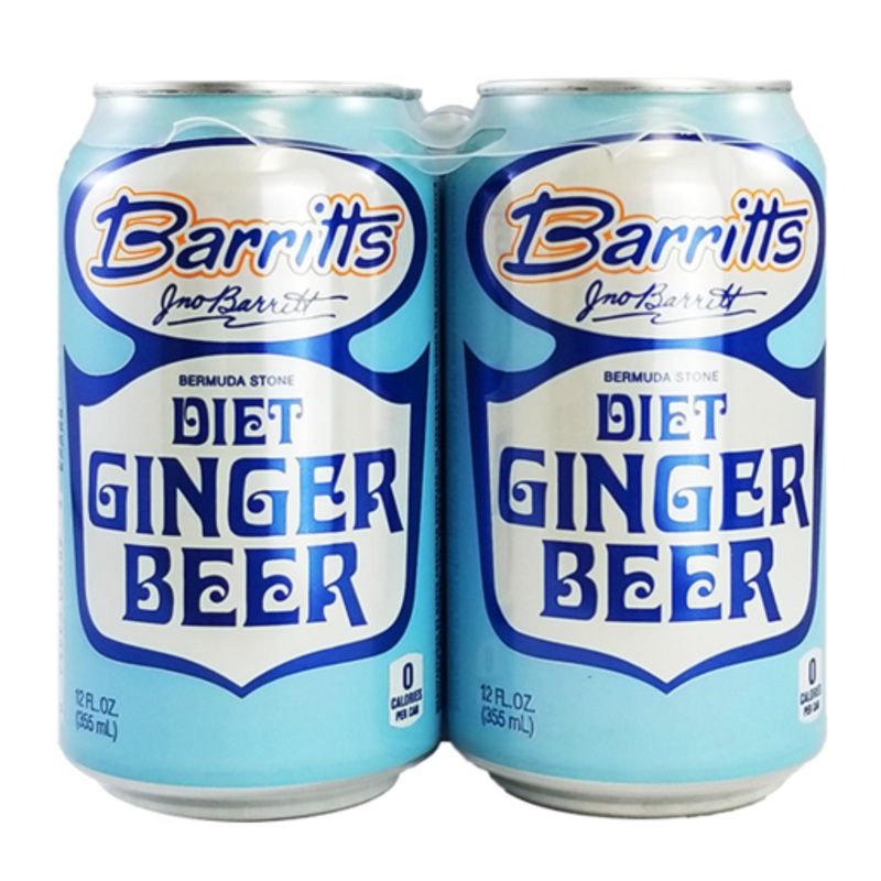 Barritts Diet Ginger Beer 4pk Can