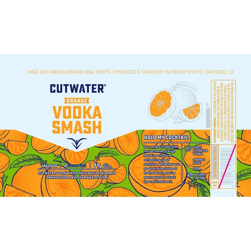 Cutwater Orange Vodka Smash Canned Cocktails