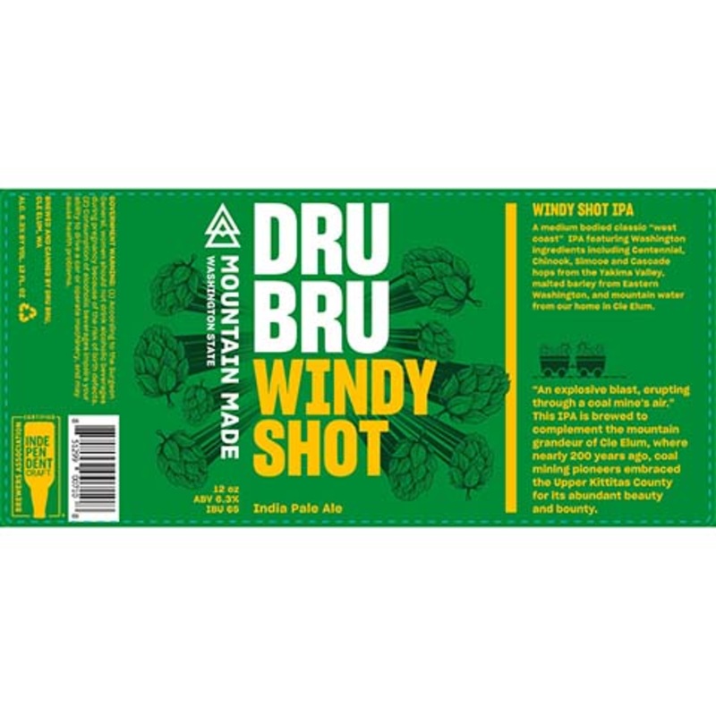 Dru Bru Windy Shot IPA 12OZ SINGLE CAN