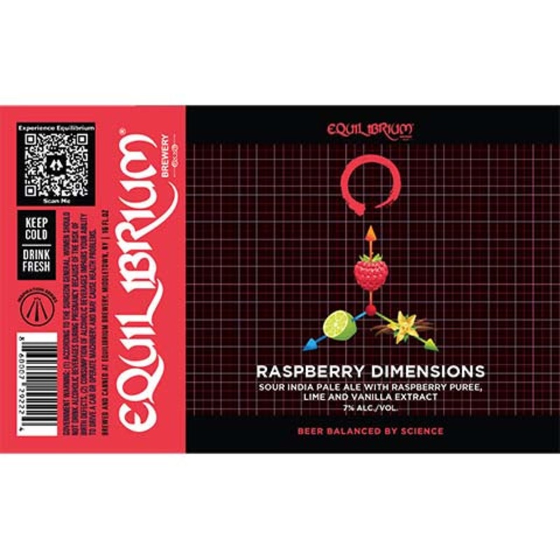 Equilibrium Raspberry Dimentions Sour IPA 16OZ SINGLE CAN