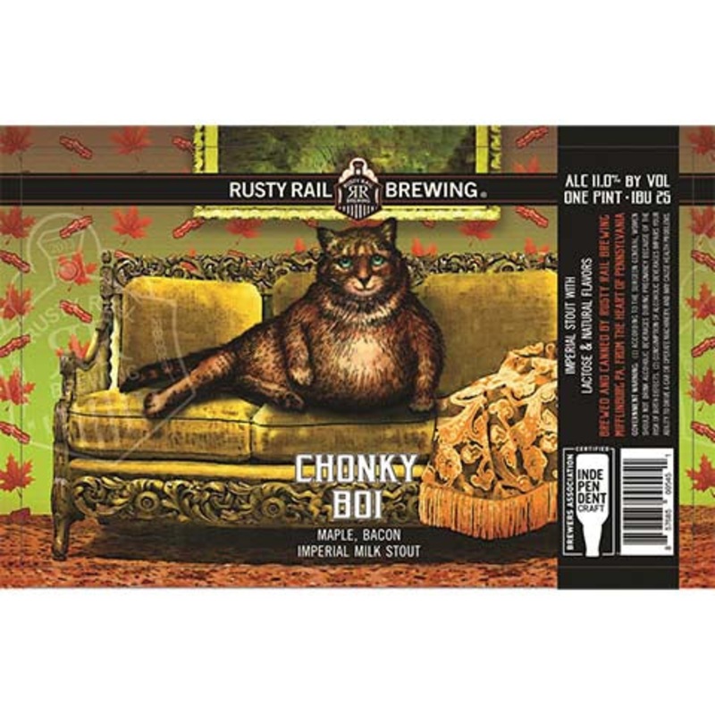 Rusty Rail Chonky Boi Imperial Milk Stout ( Maple, Bacon) 16OZ SINGLE CAN