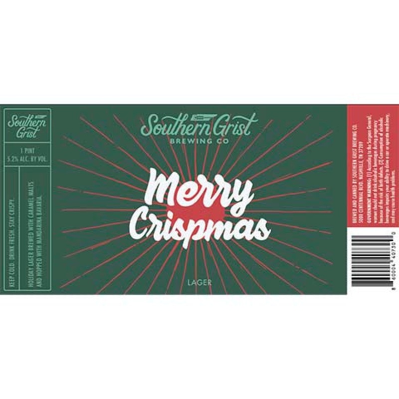 Southern Grist Merry Christmas Lager 16OZ SINGLE CAN