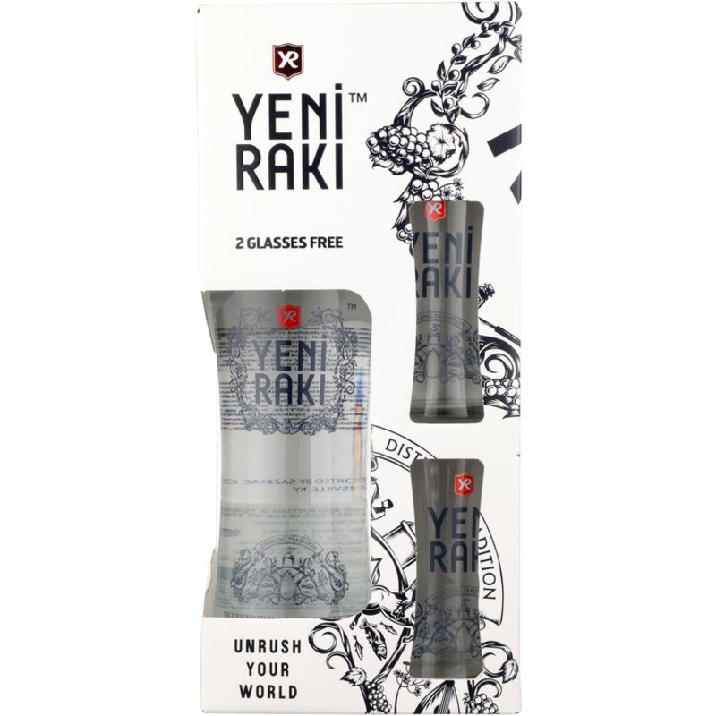 YENI RAKI 90 W/ 2 GLASSES 750ML 750ML