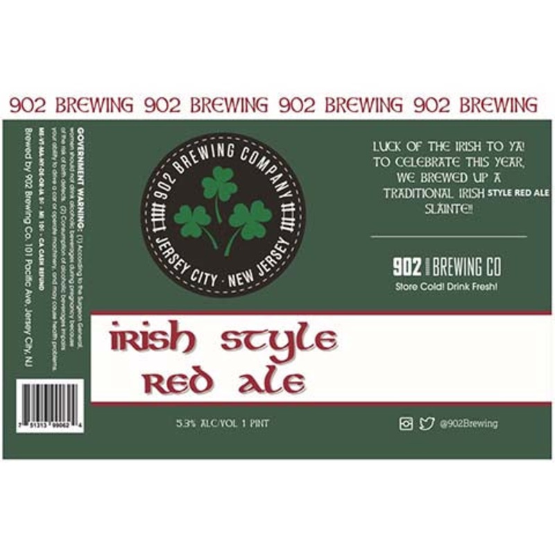 902 Brewing Irish Red Ale 16OZ SINGLE CAN