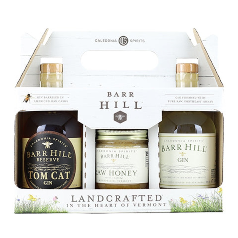 Barr Hill Gin Gift Box Set with Raw Honey 2PK 375ML BTL