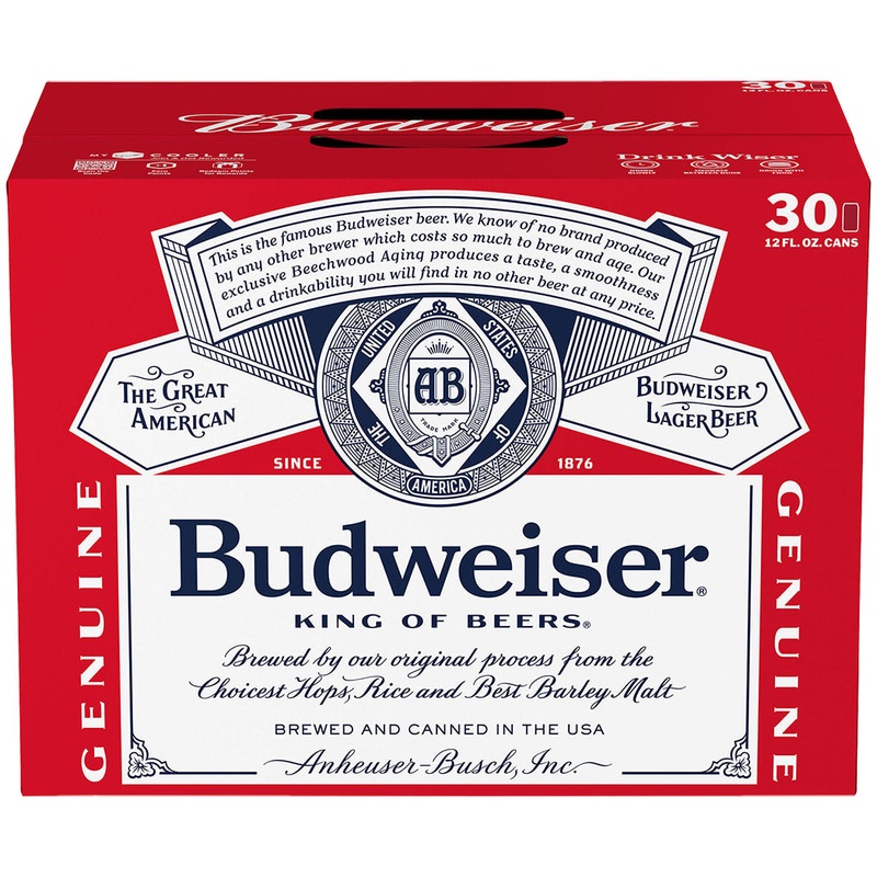 Budweiser 30 Pack (12 oz Cans)