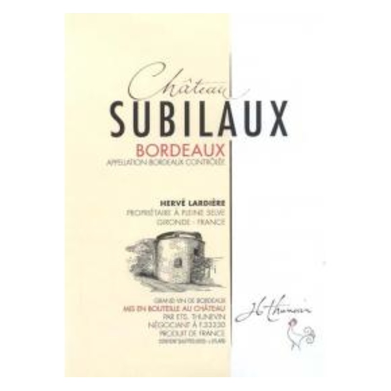 CH SUBILAUX BORDEAUX ROUGE 2018 750 mL