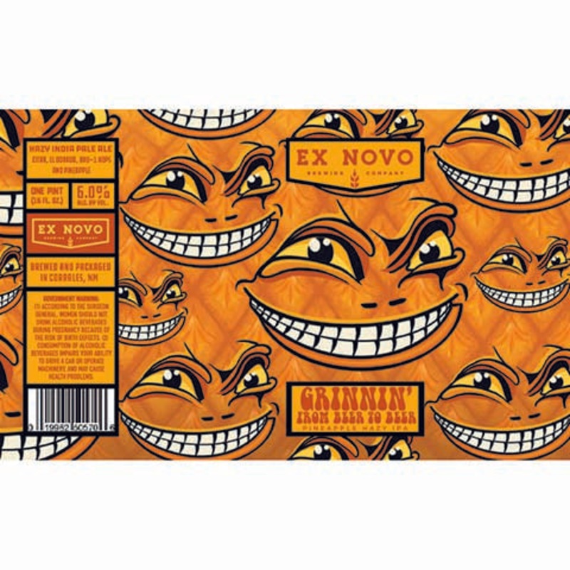 Ex Novo Grinnin' From Beer To Beer Hazy IPA 16OZ SINGLE CAN