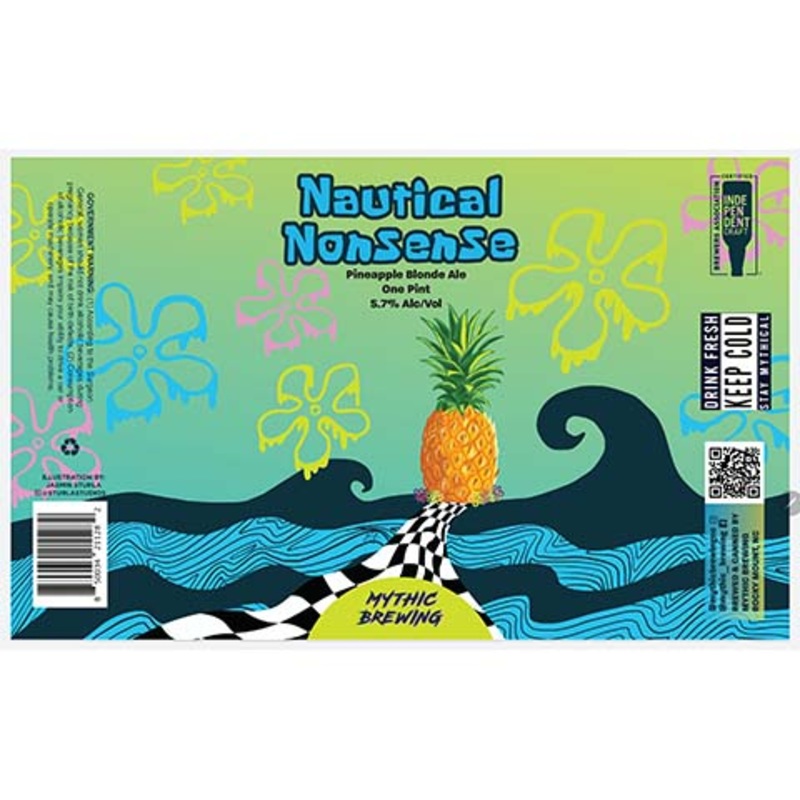Mythic Nautical Nonsense Pineapple Blonde Ale 16OZ SINGLE CAN
