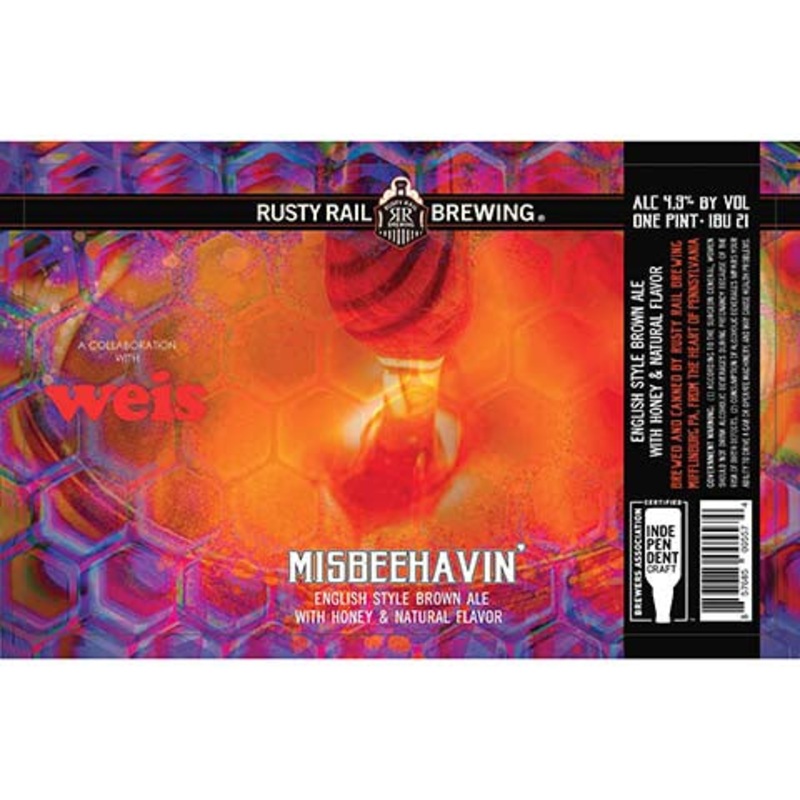 Rusty Rail Misbeehavin' Brown Ale 16OZ SINGLE CAN